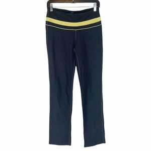 5/$25 Tuff Athletics Charcoal/Pale Yellow Straight Leg Yoga Pant Size S